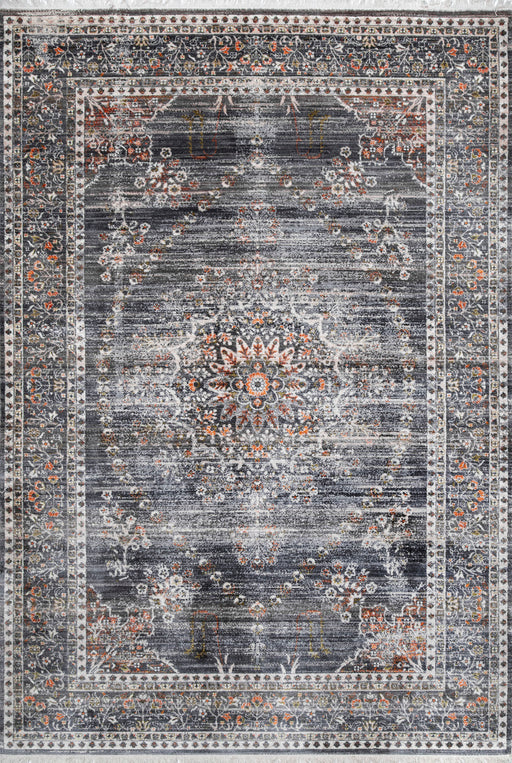 Medallion Pattern Area Rug 160x230 cm Grey
