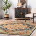 Medallion Pattern Area Rug in Green Color