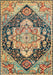 Medallion Pattern Area Rug in Green Color
