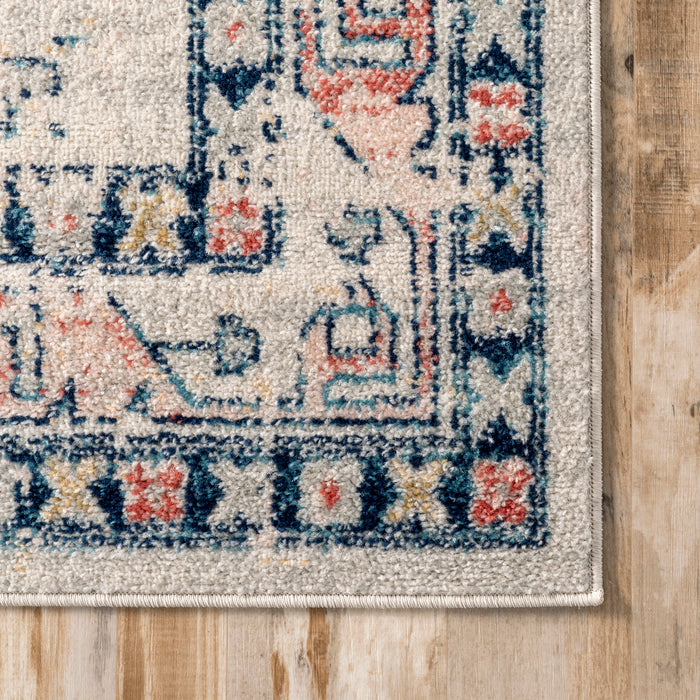 Medallion Pattern Beige Area Rug 120x180 cm