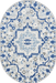 Medallion Pattern Indoor Outdoor Area Rug 120x180 cm Blue