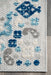 Medallion Pattern Indoor Outdoor Matto 120x180 cm Sininen