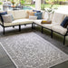 Medallion Pattern Indoor Outdoor Rug in Grey 150x240 cm