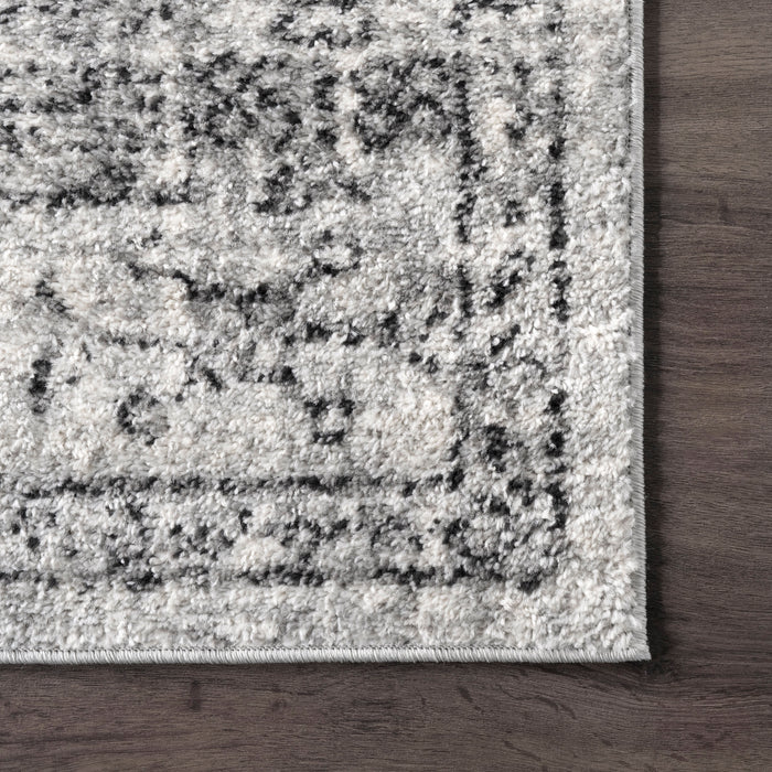 Medieval Grey Tracery Area Rug 100% Polypropylene