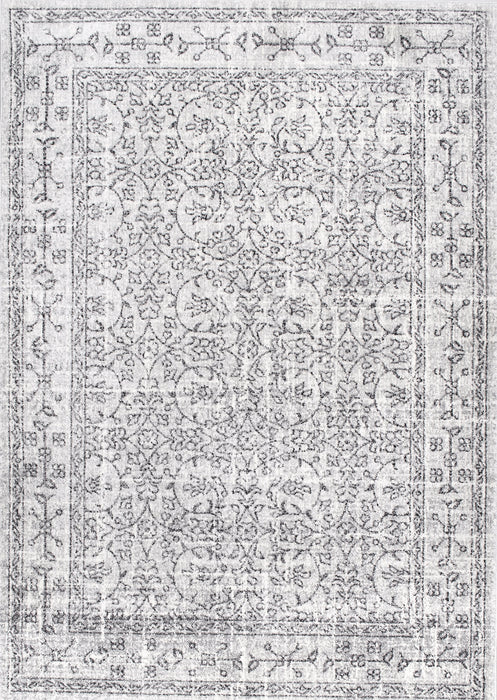 Medieval Grey Tracery Area Rug 100% Polypropylene