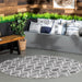 Megan Trellis Grey Washable Indoor Outdoor Area Rug 122x183 cm