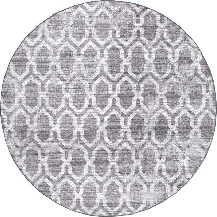 Megan Trellis Grey Washable Indoor Outdoor Area Rug 122x183 cm