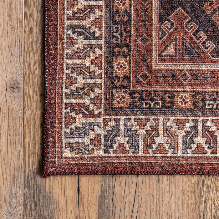 Meilani Persian Washable Rug In Brick Color 120x180 cm