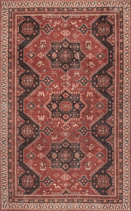 Meilani Persian Washable Rug In Brick Color 120x180 cm