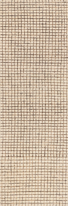 Melrose Cream Checked Wool Rug 152 x 244 cm