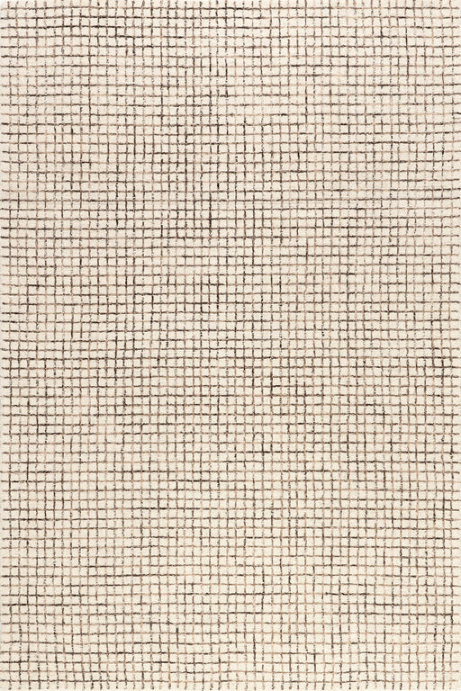 Melrose Cream Checked Wool Rug 160x230 cm