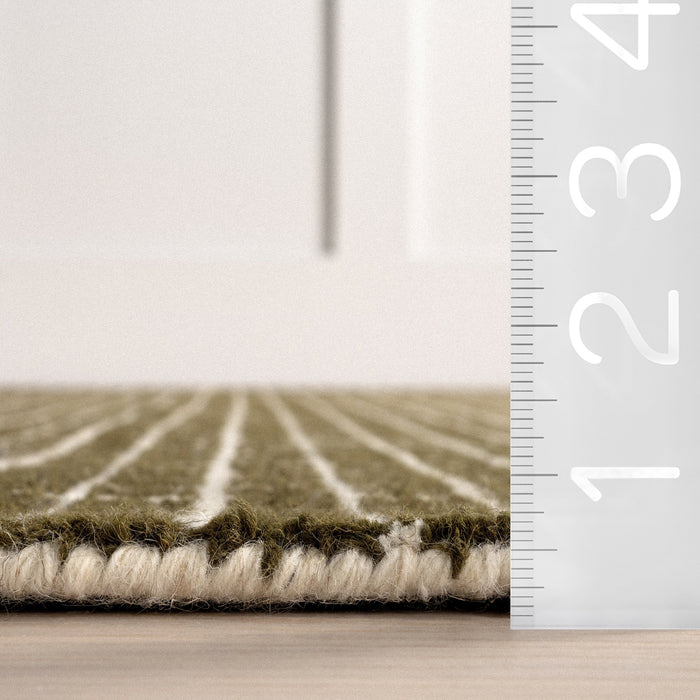 Melrose Graphic Wool Rug 152 cm x 244 cm Moss Color