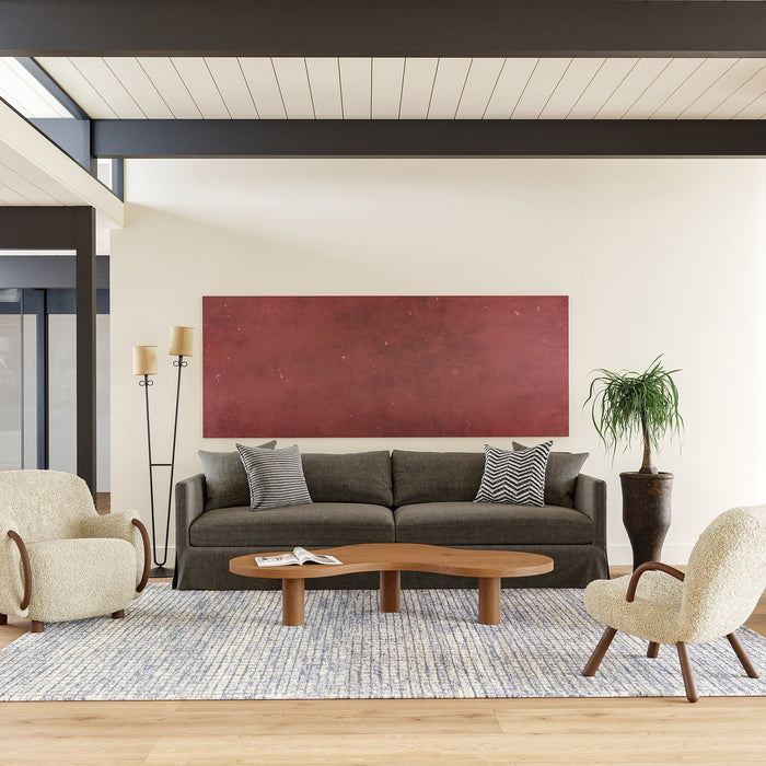 Melrose Graphic Wool Rug Light Blue Grey 152x244 cm