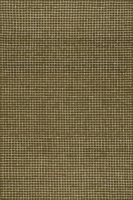 Melrose Graphic Wool Rug in Moss 152 cm