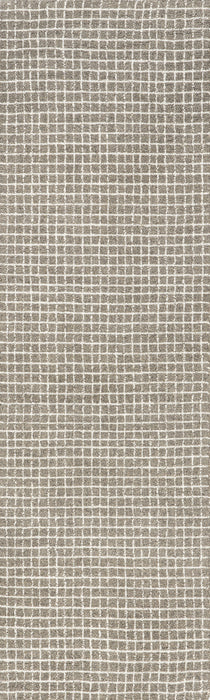 Melrose Grey Checked Wool Rug 152x244 cm
