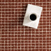 Melrose Wool Checked Area Rug in Chestnut