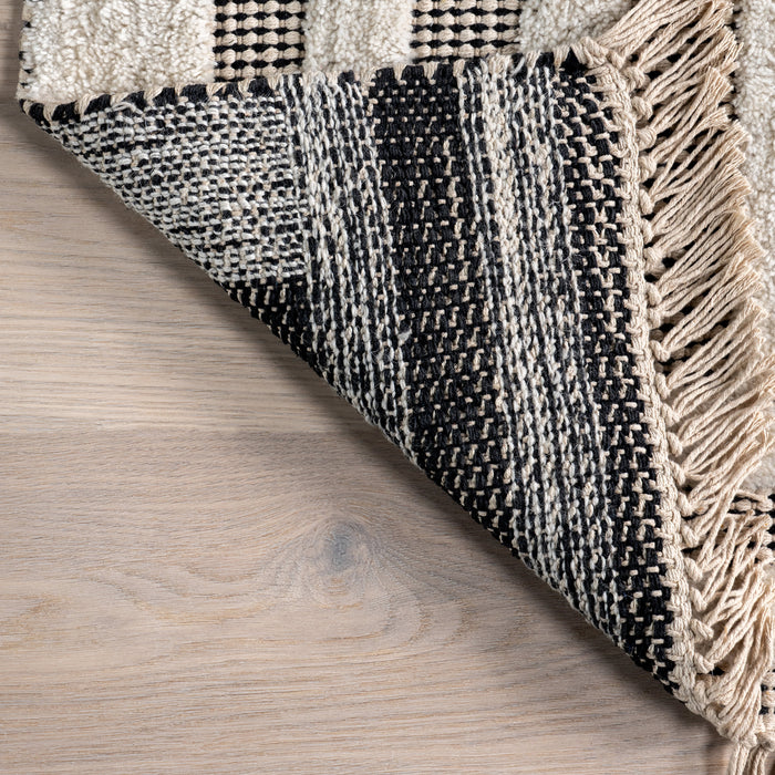 Merrick Tasseled Cotton Wool Area Rug 152x244 cm