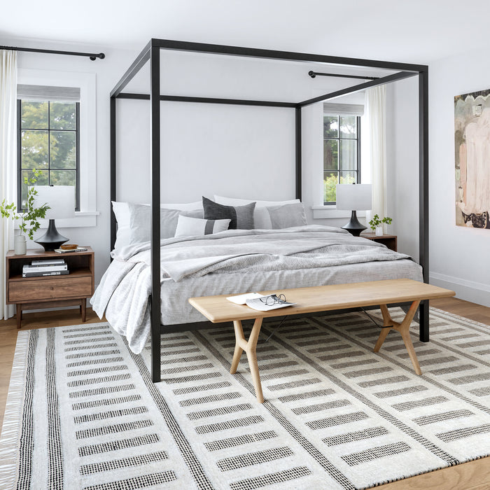 Merrick Tasseled Cotton Wool Area Rug 152x244 cm