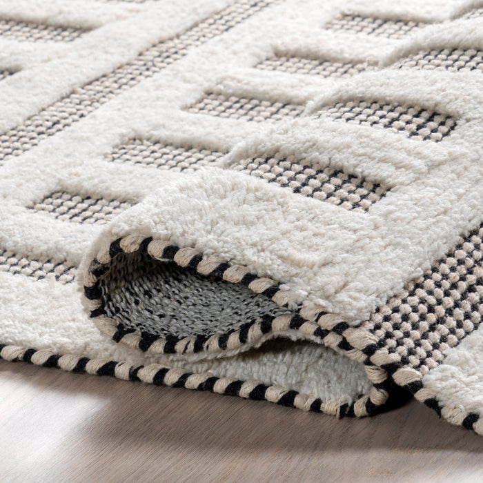 Merrick Tasseled Cotton Wool Area Rug 152x244 cm