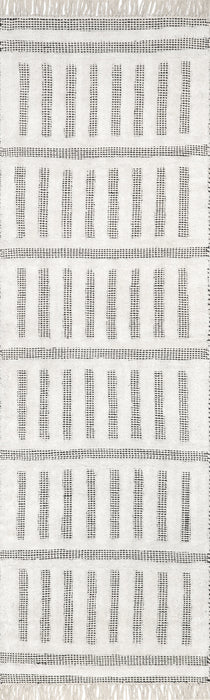 Merrick Tasseled Cotton Wool Area Rug 160x230 cm Ivory