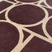 Metro Modern Geometric Hand-Carved Hi-Low Wool Plum Rug