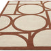 Metro Modern Geometric Hand-Carved Hi-Low Wool Rust Rug