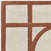 Metro Modern Geometric Hand-Carved Hi-Low Wool Rust Rug