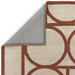 Metro Modern Geometric Hand-Carved Hi-Low Wool Rust Rug