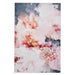 Michelle Collins FLOO24 Modern Abstract Printed Smooth Soft-Touch Polyester Flat-Pile Flatweave Rose/Black Rug