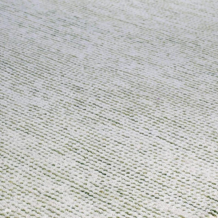 Milano Modern Plain Hand-Woven Textured Felted Space-Dyed Wool Cream/Green Rug