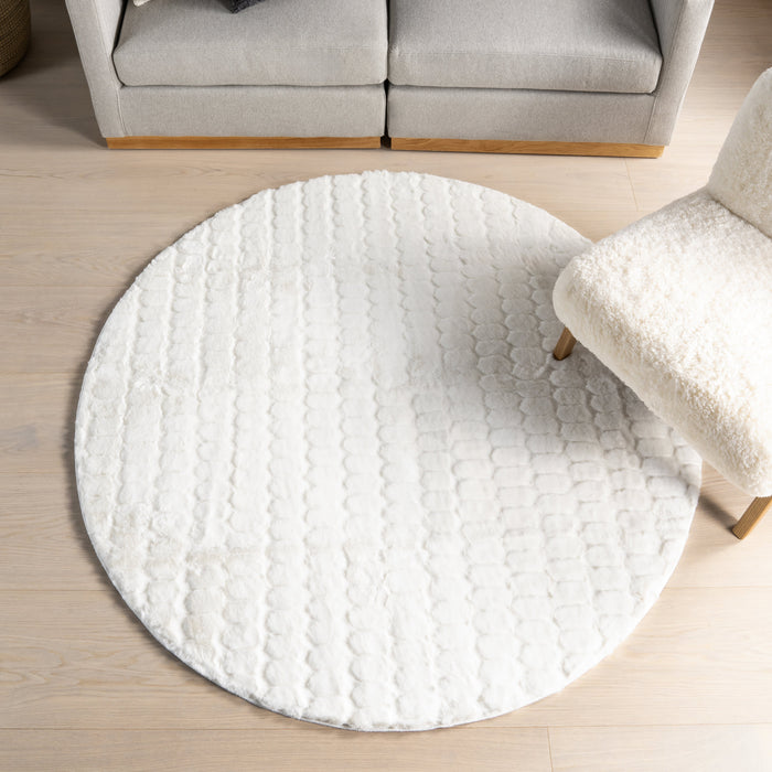 Milazia Washable Plush Cloud Area Rug 120x180 cm White