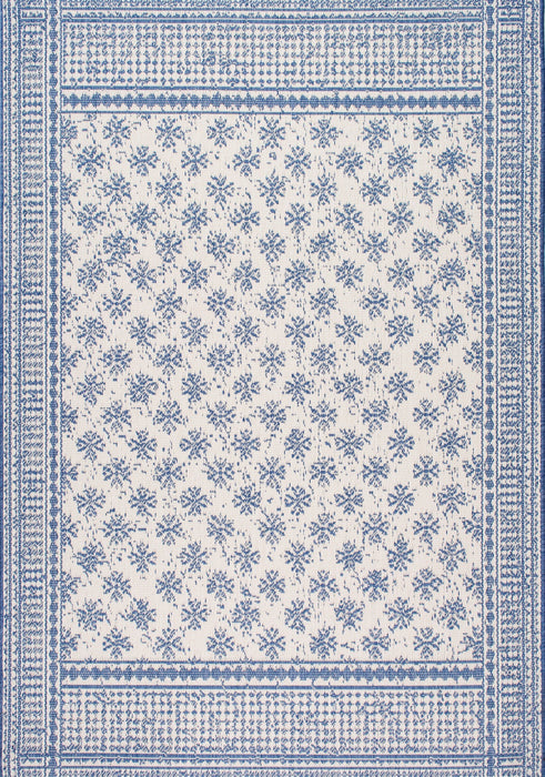 Tappeto Millefleurs per interni ed esterni 152x244 cm Blu