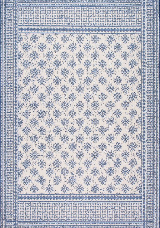 Tappeto Millefleurs per interni ed esterni 152x244 cm Blu