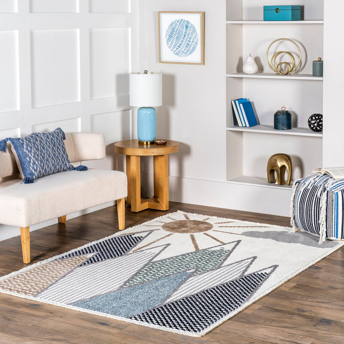 Millicent Kids Beige Mountain Area Rug 120x160 cm