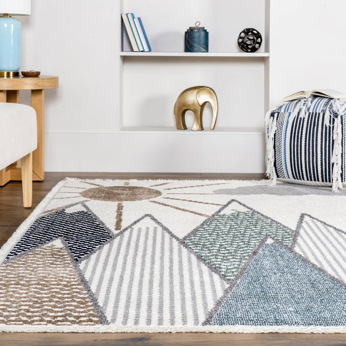 Millicent Kids Beige Mountain Area Rug 120x160 cm