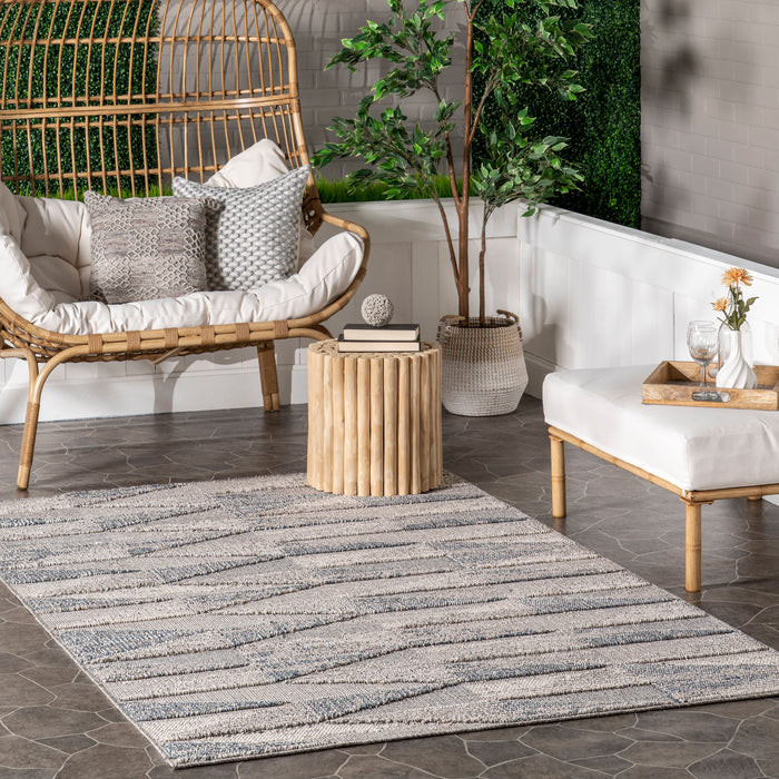 Mina Light Grey High-Low Triangle Area Rug 170x240 cm