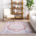 Minnie Vintage Medallion Washable Rug 140x200 cm Rust