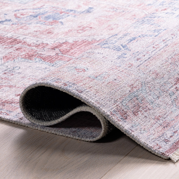 Minnie Vintage Medallion Washable Rug 140x200 cm Rust