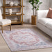 Minnie Vintage Medallion Washable Rug 140x200 cm Rust