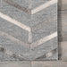 Miriam Grey Leather Herringbone Area Rug 152x244 cm