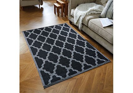 Moda Trellis Black Rug