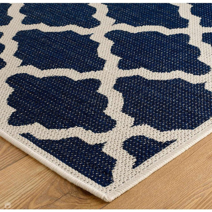 Moda Trellis Flatweave Blue Rug