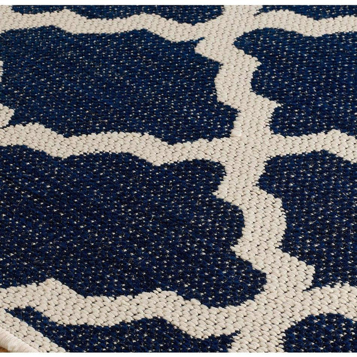 Moda Trellis Flatweave Blue Rug