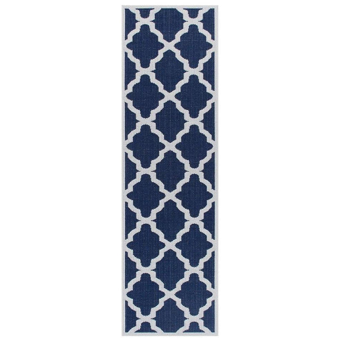 Moda Trellis Flatweave Blue Rug