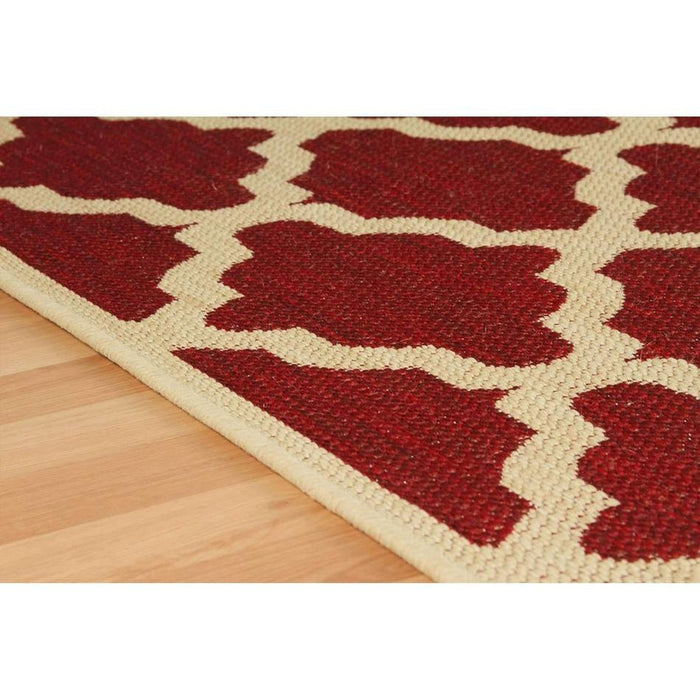 Moda Trellis Flatweave Red Rug