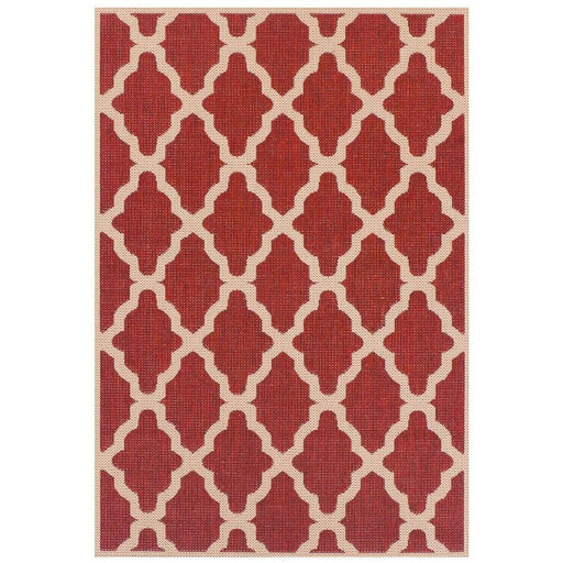 Moda Trellis Flatweave Red Rug