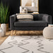 Modern Abstract Area Rug in Ivory 120x180 cm