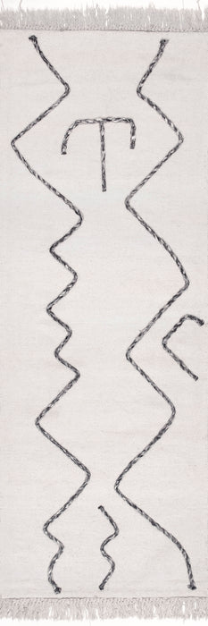 Modern Abstract Area Rug in Ivory 120x180 cm