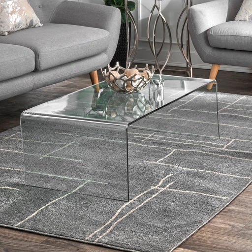 Modern Abstract Grey Area Rug 160cm x 230cm