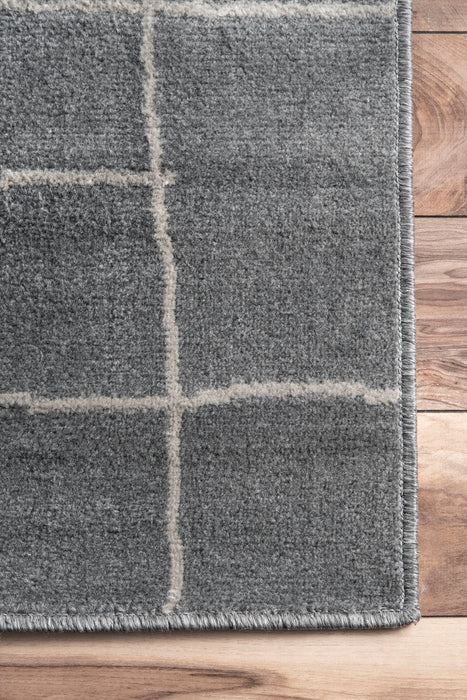 Modern Abstract Grey Area Rug 160cm x 230cm